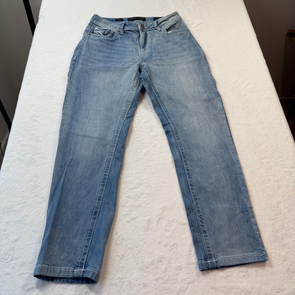 Nick Danger Athletic Fit Jeans Mens 32x30 Blue Good Contrast Stitching Denim